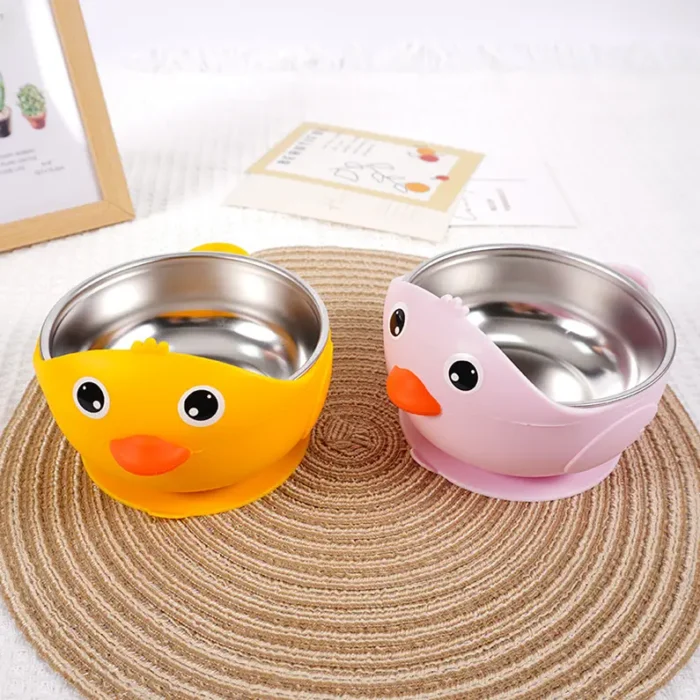 Baby Silicone Bowl with Stainless Steel - Image 3