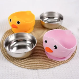Baby Silicone Bowl with Stainless Steel